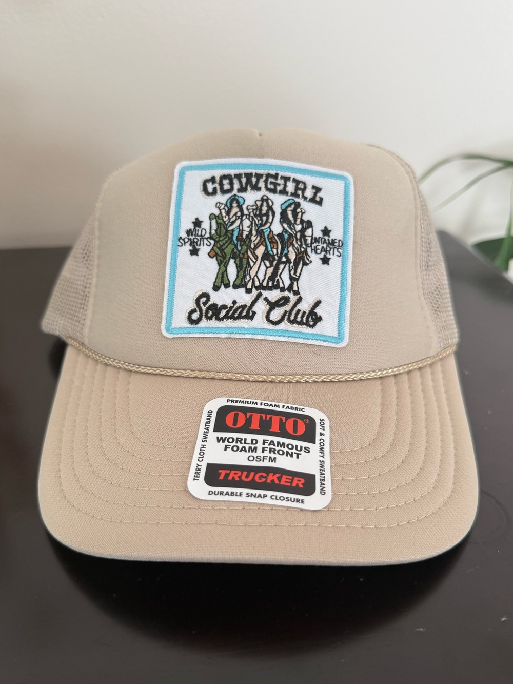 Cowgirl Social Beige Trucker Hat